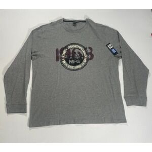 NWT Marithe Francois Girbaud MFG 1968 Gray Henley Long Sleeve T-Shirt Size 3XL